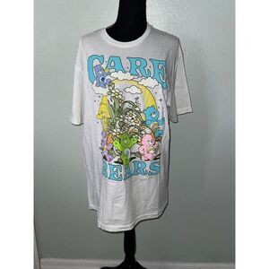 Care Bears T Shirt White Mushroom Bears Crew Neck Top Size Large NWT NO FLAWS